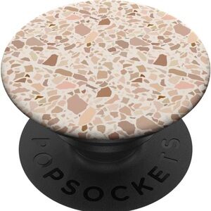 NWT Neutral Beige Terrazzo Adhesive PopSocket